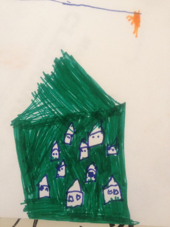 tiny houses by Sacha, age 7.
